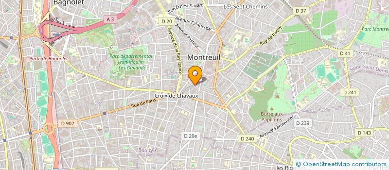 localisation de l'entreprise MADAME ALOISE SAUVAGE à MONTREUIL