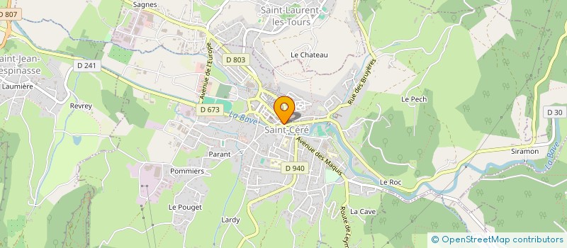 localisation de l'entreprise MADAME ALPHONSINE JAUZAC  SAINT-CERE