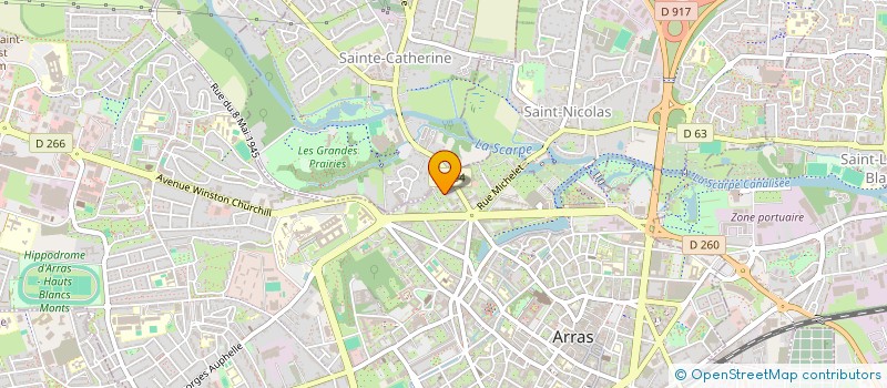 localisation de l'entreprise MADAME ALVINE TOBITH NZUENKEU à ARRAS