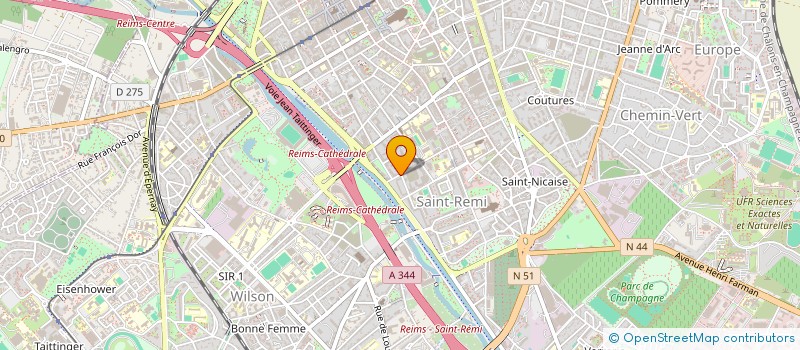 localisation de l'entreprise MADAME ALYA BOUSNINA  REIMS