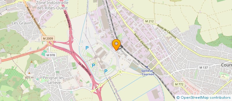 localisation de l'entreprise MADAME ALYCIA DELTEIL  COURNON-D'AUVERGNE