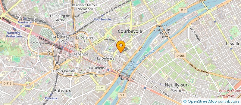 localisation de l'entreprise MADAME ALYSSA AHMED à COURBEVOIE