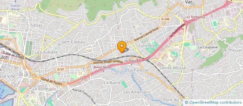 localisation de l'entreprise MADAME ALYSSA BERTOTTI  TOULON