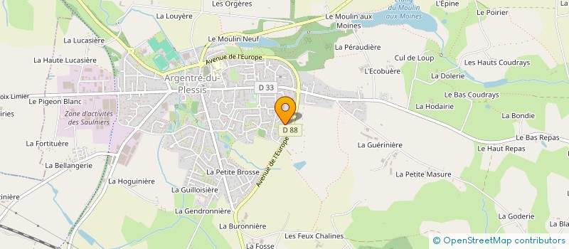 localisation de l'entreprise MADAME ALYZEE PICHAT  ARGENTRE-DU-PLESSIS