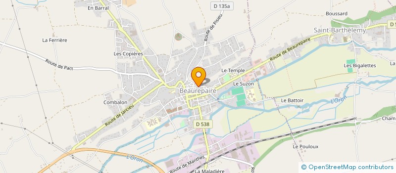 localisation de l'entreprise MADAME AMALIA MARTINEZ à BEAUREPAIRE