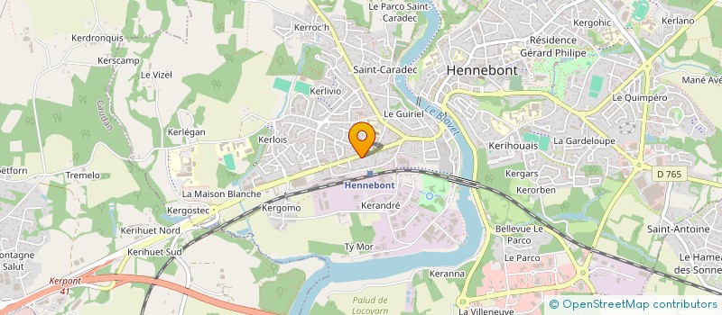 localisation de l'entreprise MADAME AMAN TANO  HENNEBONT