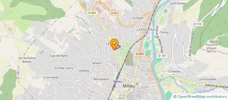 localisation de l'entreprise MADAME AMANDA BEAUMONT  MILLAU