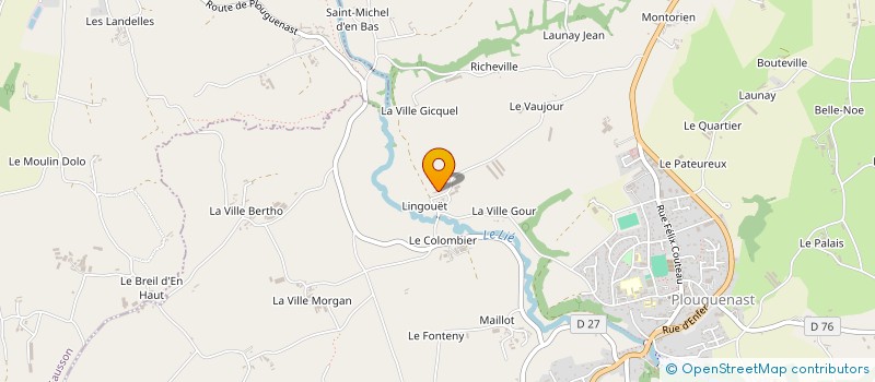 localisation de l'entreprise MADAME AMANDA PAGE  PLOUGUENAST-LANGAST