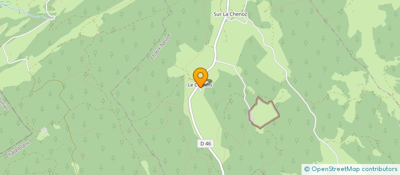 localisation de l'entreprise MADAME AMANDINE ANCEY  CHAUX-NEUVE