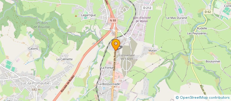 localisation de l'entreprise MADAME AMANDINE ANDRE à LUC-LA-PRIMAUBE