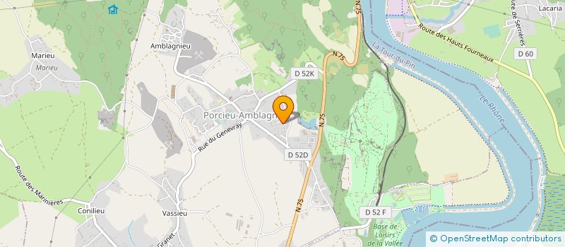 localisation de l'entreprise MADAME AMANDINE ARBOUET  PORCIEU-AMBLAGNIEU