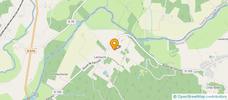 localisation de l'entreprise MADAME AMANDINE AUTHIER  PARCOUL-CHENAUD