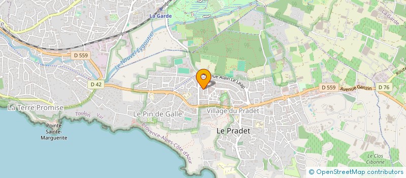 localisation de l'entreprise MADAME AMANDINE AVERTY à LE PRADET