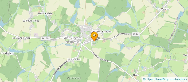 localisation de l'entreprise MADAME AMANDINE BADOT  SAINT-VINCENT-EN-BRESSE