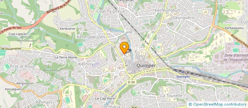 localisation de l'entreprise MADAME AMANDINE BARON à QUIMPER