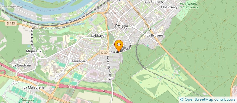 localisation de l'entreprise MADAME AMANDINE BEROUDIAUX  POISSY