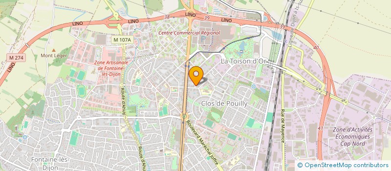 localisation de l'entreprise MADAME AMANDINE BERTHAUD  DIJON
