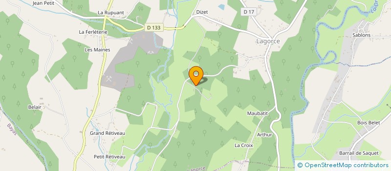 localisation de l'entreprise MADAME AMANDINE BERTON  LAGORCE