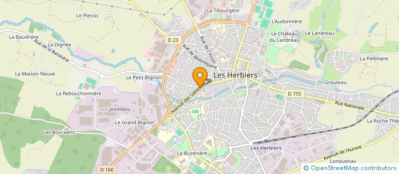 localisation de l'entreprise MADAME AMANDINE BOUSSEAU  LES HERBIERS