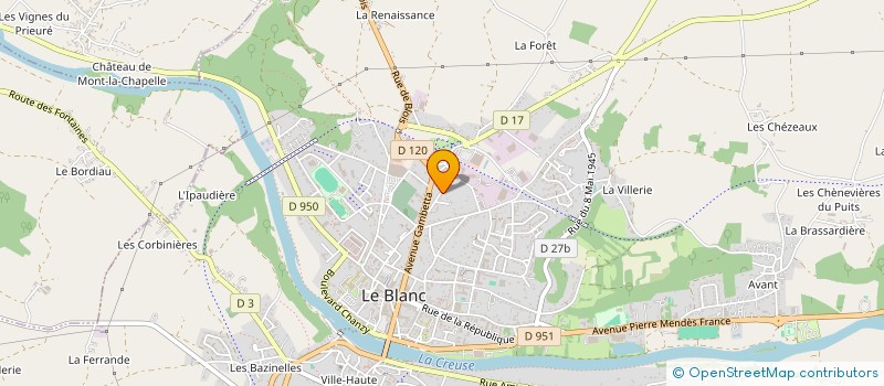 localisation de l'entreprise MADAME AMANDINE BRE à LE BLANC