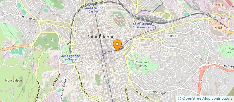 localisation de l'entreprise MADAME AMANDINE BRUN  SAINT-ETIENNE