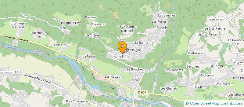 localisation de l'entreprise MADAME AMANDINE CARPENTIER  TANINGES