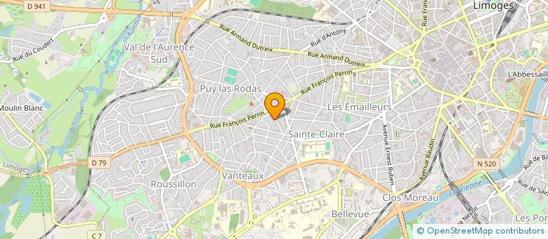 localisation de l'entreprise MADAME AMANDINE CASSEGRAIN à LIMOGES