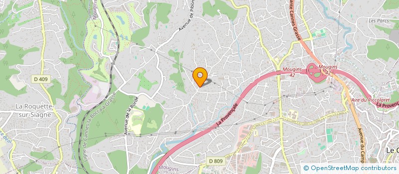 localisation de l'entreprise MADAME AMANDINE CHANTREL  MOUGINS