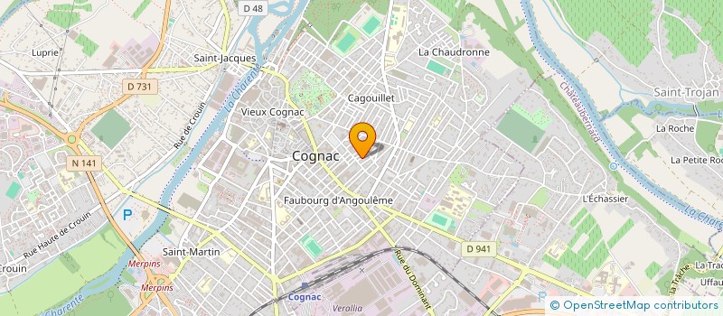 localisation de l'entreprise MADAME AMANDINE CHARRAUD à COGNAC