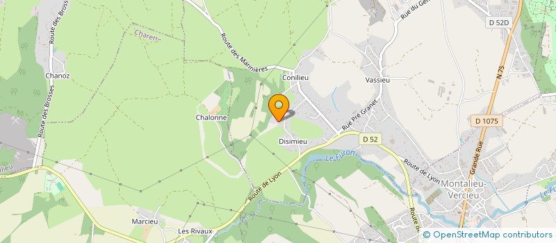 localisation de l'entreprise MADAME AMANDINE COMPARD  PORCIEU-AMBLAGNIEU