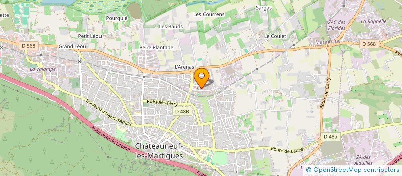 localisation de l'entreprise MADAME AMANDINE COSTENOBLE  CHATEAUNEUF-LES-MARTIGUES