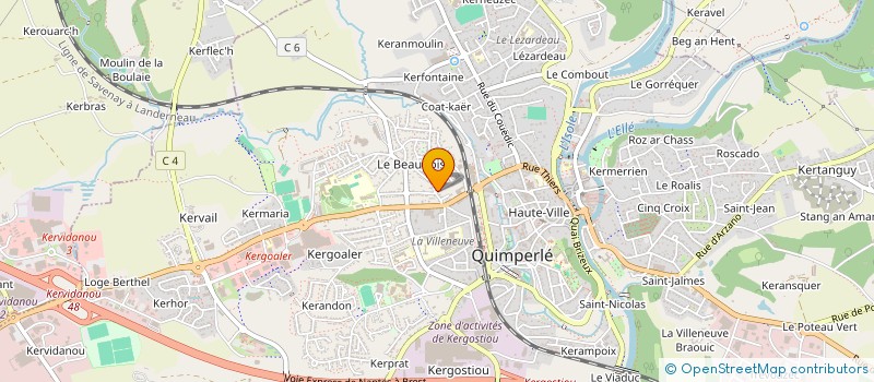 localisation de l'entreprise MADAME AMANDINE COURTAUGIS à QUIMPERLE