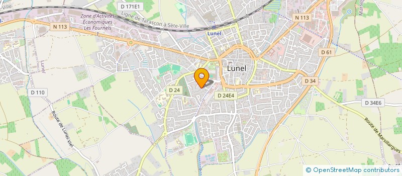 localisation de l'entreprise MADAME AMANDINE DELABRE  LUNEL