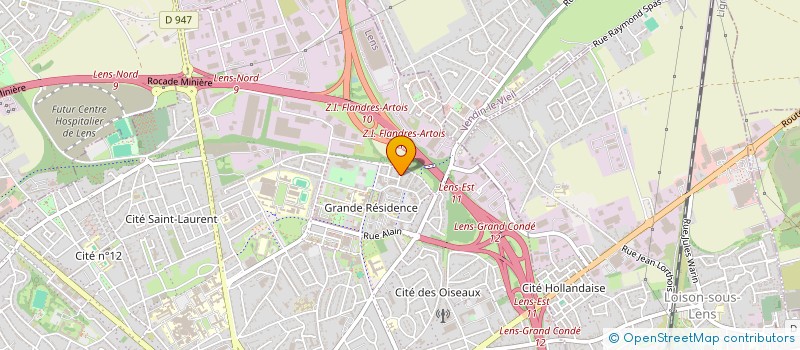 localisation de l'entreprise MADAME AMANDINE DERACHE  LENS