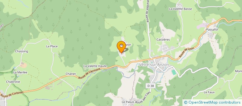 localisation de l'entreprise MADAME AMANDINE DEVEAUX  VETRE-SUR-ANZON