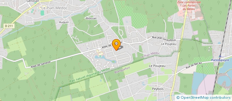 localisation de l'entreprise MADAME AMANDINE DUBREUIL  LE PIAN-MEDOC