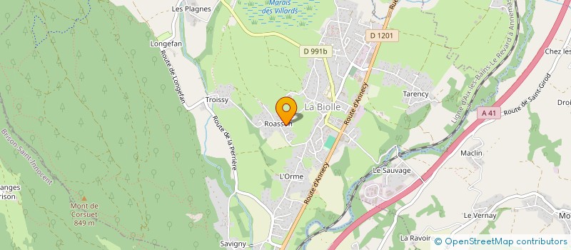 localisation de l'entreprise MADAME AMANDINE DUFOUR  LA BIOLLE