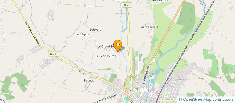 localisation de l'entreprise MADAME AMANDINE DUMAS à CHALAIS