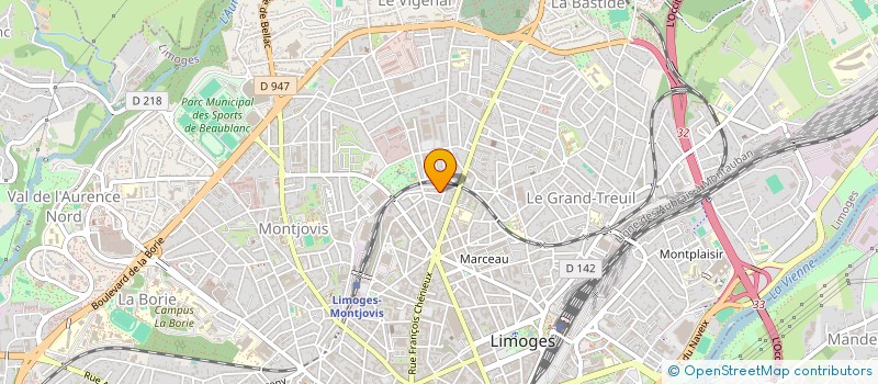 localisation de l'entreprise MADAME AMANDINE DUMET à LIMOGES
