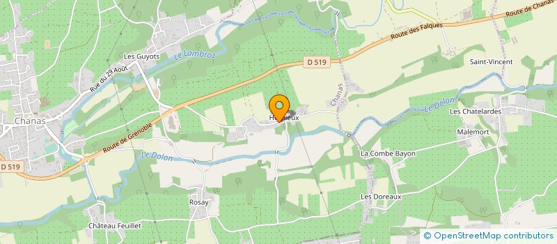 localisation de l'entreprise MADAME AMANDINE DUQUESNE  CHANAS