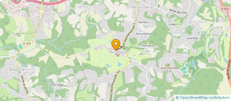 localisation de l'entreprise MADAME AMANDINE FARA  ARCANGUES