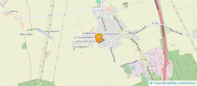 localisation de l'entreprise MADAME AMANDINE GAY à GIDY