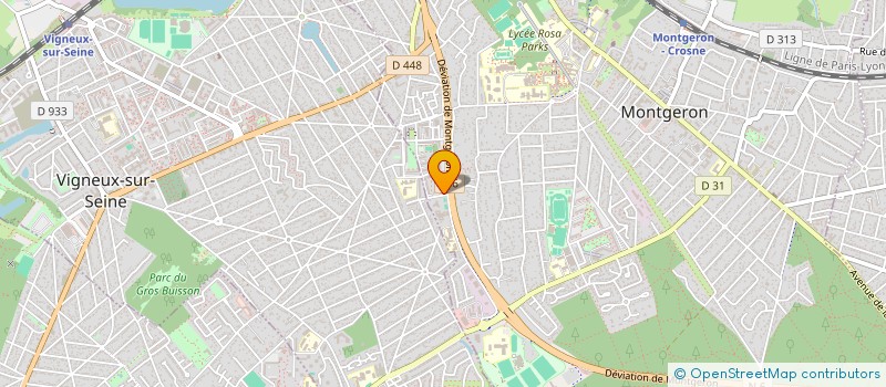 localisation de l'entreprise MADAME AMANDINE GILLOT à MONTGERON
