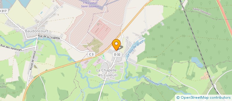 localisation de l'entreprise MADAME AMANDINE GROSJEAN  LA CHAPELLE-LES-LUXEUIL