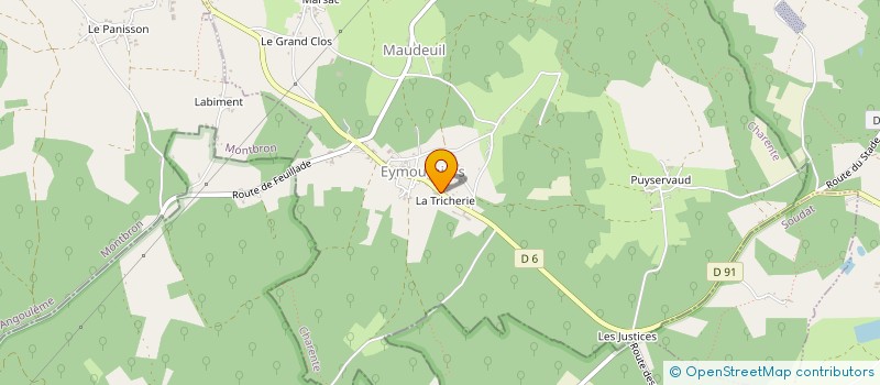 localisation de l'entreprise MADAME AMANDINE GROSJEAN à EYMOUTHIERS