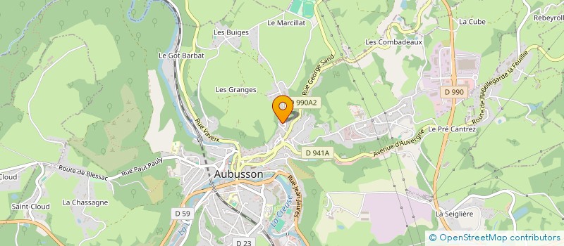 localisation de l'entreprise MADAME AMANDINE GUILLON à AUBUSSON