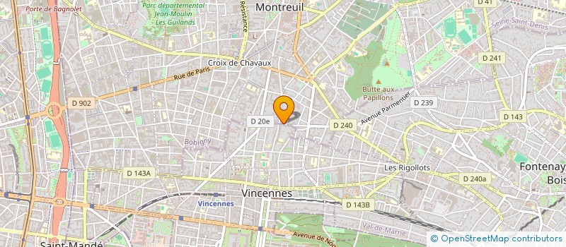 localisation de l'entreprise MADAME AMANDINE HUBERT à MONTREUIL