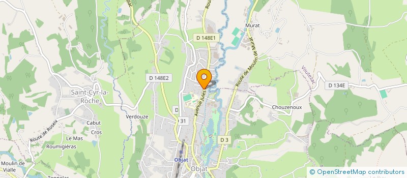 localisation de l'entreprise MADAME AMANDINE JOUNY  OBJAT