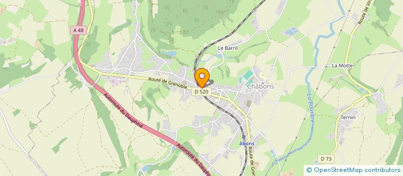 localisation de l'entreprise MADAME AMANDINE JULLIEN  CHABONS