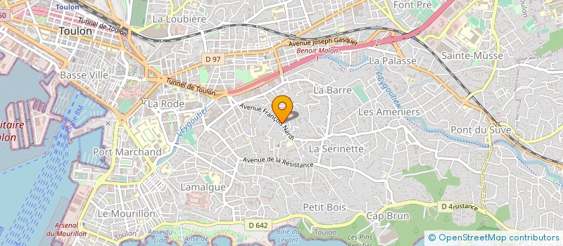 localisation de l'entreprise MADAME AMANDINE KOLLEN  TOULON